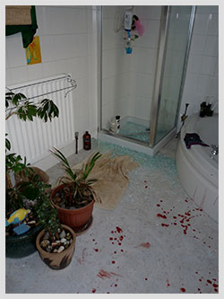 Downstairs Kids Bathroom Broken Shower - Lemons, Lavender, & Laundry